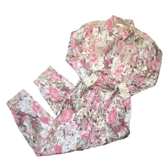 NWT LoveShackFancy Morellia Jumpsuit in Dew Drop Floral Cotton 1-Piece XS $395 - Picture 3 of 11